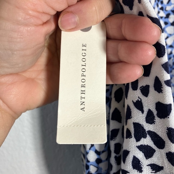 Anthro 🔥SALE🔥Maeve navy print top XSmall oversized New - Picture 4 of 6
